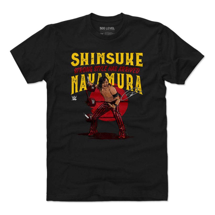 WWE 中邑真輔 Tシャツ Superstars Strong Style 500Level ブラック