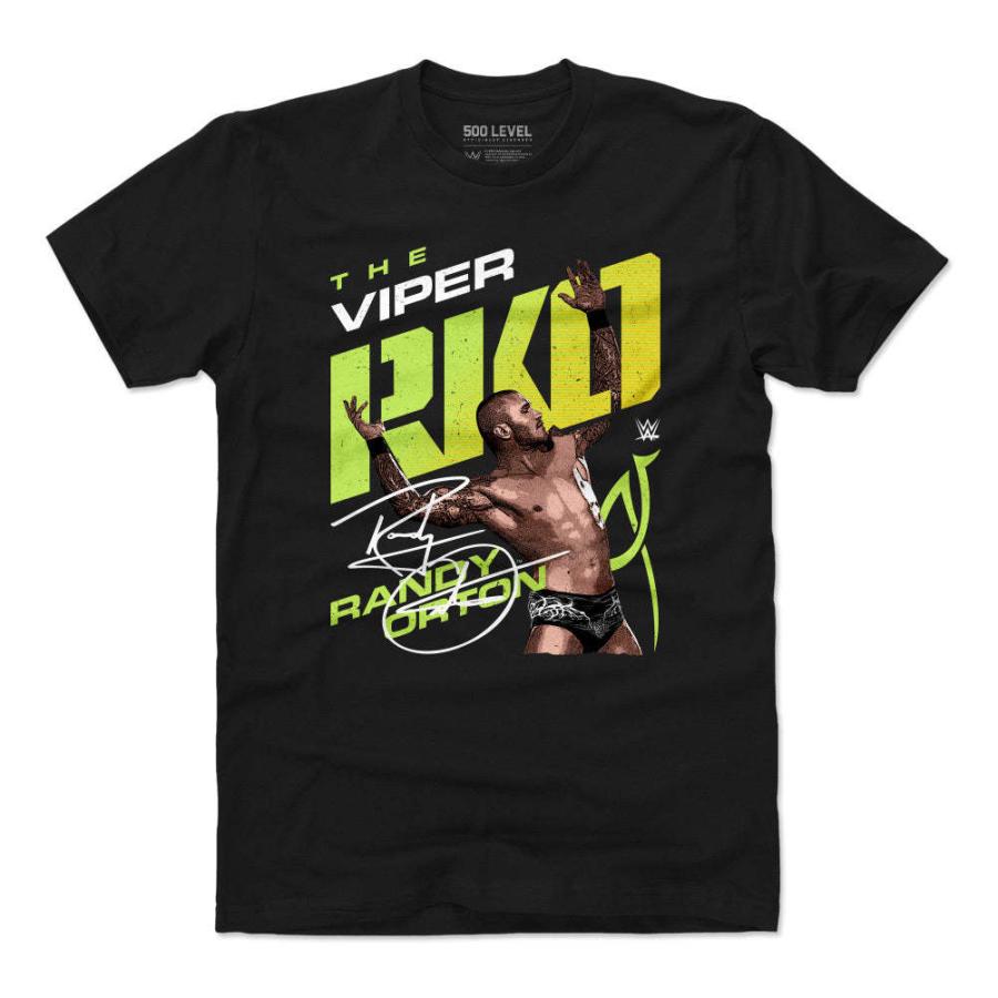 WWE ランディ・オートン Tシャツ Superstars Pose 500Level ブラック 