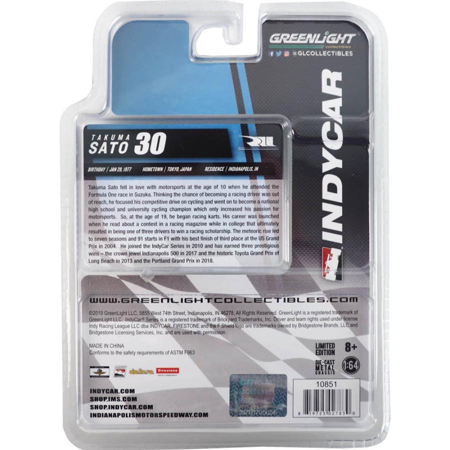 インディ500 佐藤琢磨 ミニカー モデルカー フィギュア 2019 INDY500 1