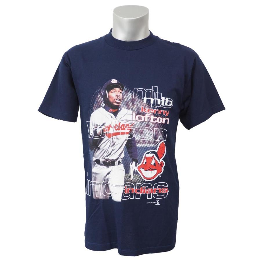 MLB インディアンス ケニー・ロフトン スモール テキスト Tシャツ