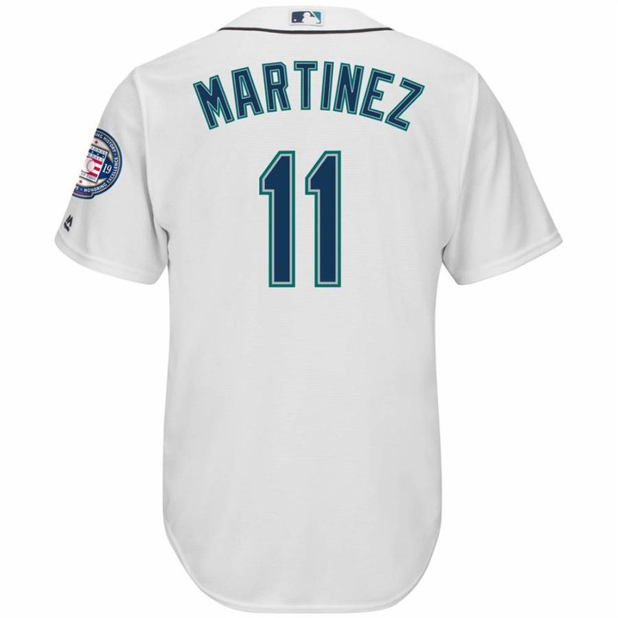 人気激安 リニューアル記念メガセール MLB マリナーズ Edgar Martinez #11 ユニフォーム/ジャージ 2019HOFパッチレプリカ マジェスティック/Majestic ホワイト