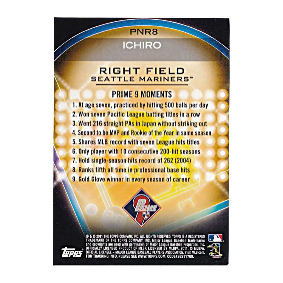 MLB(メジャーリーグ) マリナーズ イチロー トレーディングカード/スポーツカード 2011 PNR8 Topps｜selection-j｜02