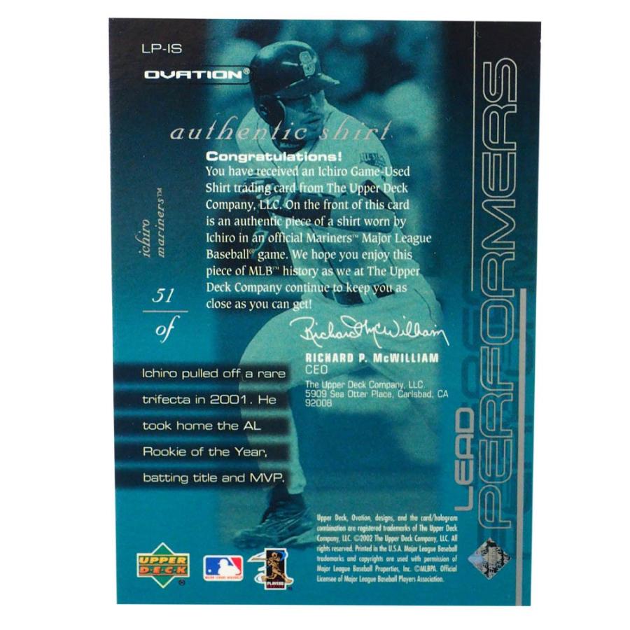 MLB イチロー シアトル・マリナーズ トレーディングカード/スポーツカード 2002 #LP-IS ゲーム ジャージ Upper Deck｜selection-j｜02