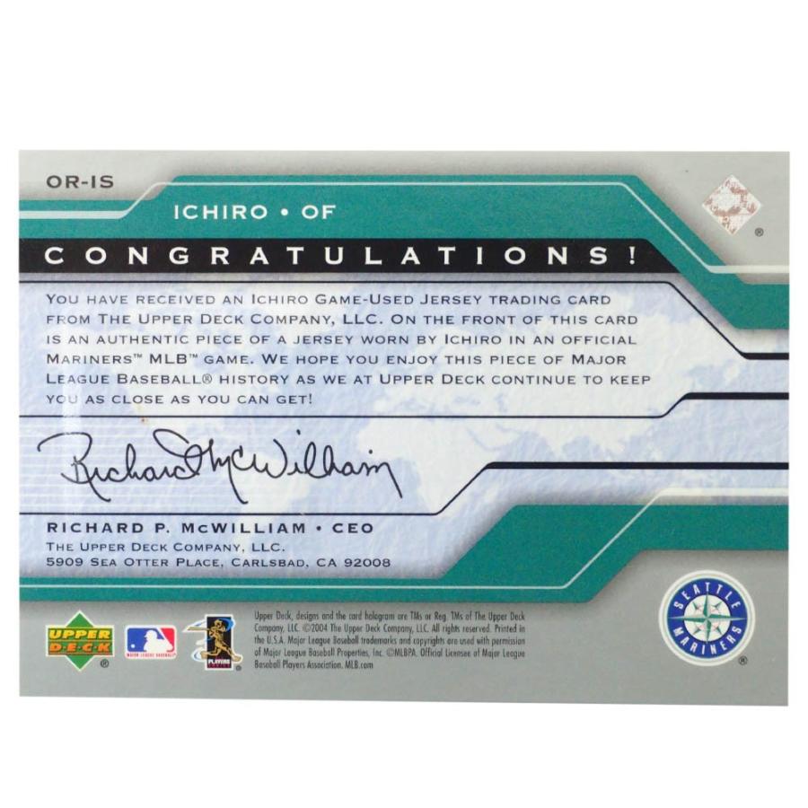 MLB イチロー シアトル・マリナーズ トレーディングカード/スポーツカード 2004 #OR-IS ゲーム ジャージ ネイビー Upper Deck｜selection-j｜02