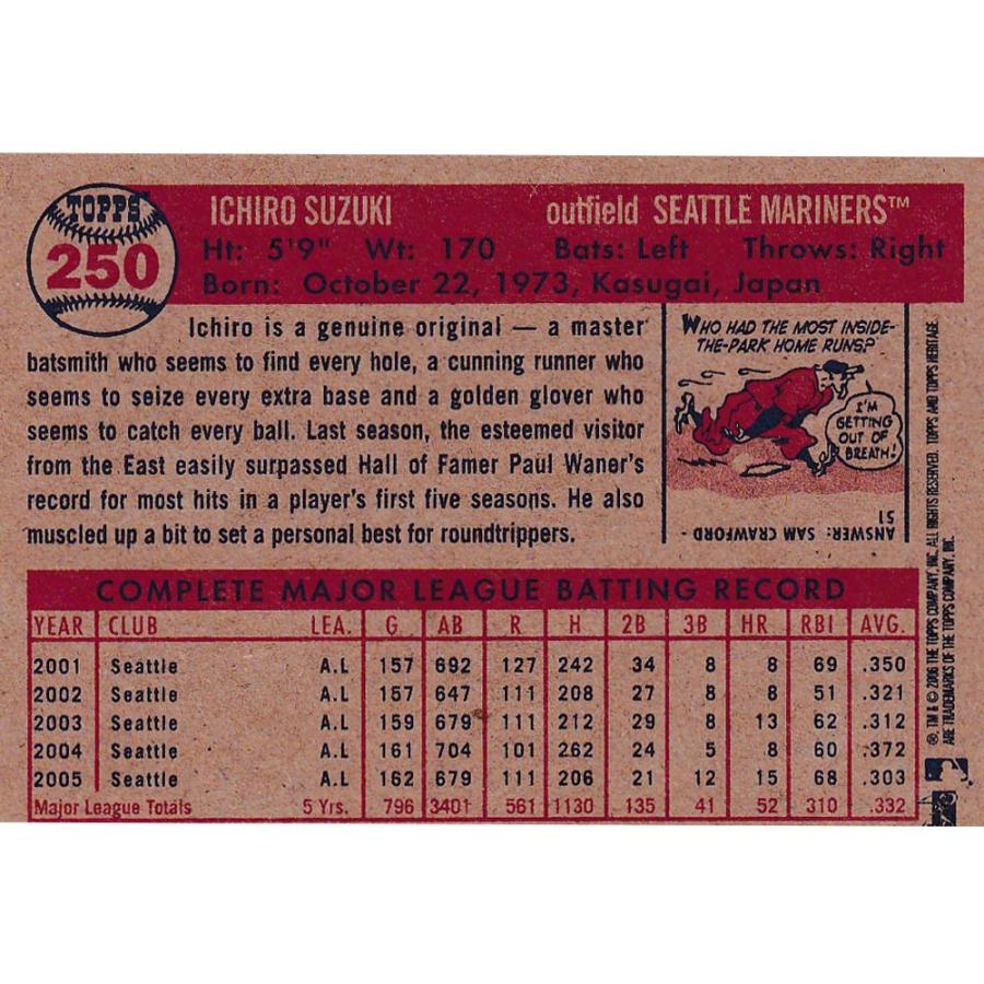 MLB イチロー シアトル・マリナーズ トレーディングカード/スポーツカード 2006 イチロー #250 Topps｜selection-j｜02