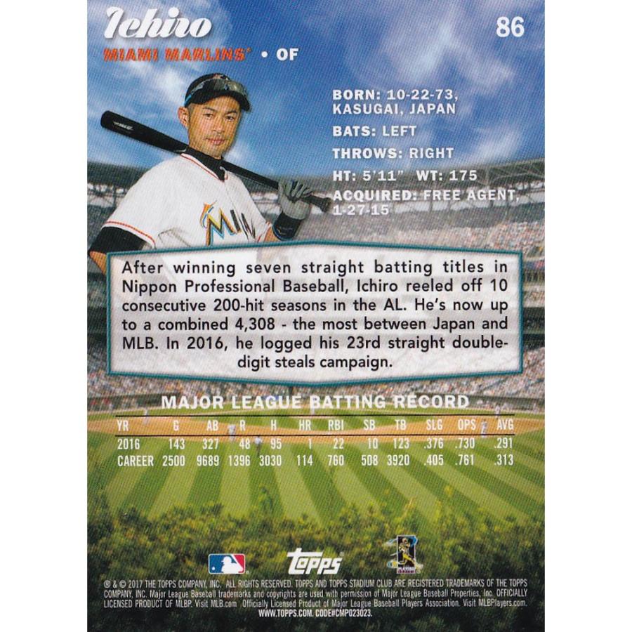 MLB イチロー マイアミ・マーリンズ トレーディングカード/スポーツカード 2017 イチロー #86 Topps｜selection-j｜02