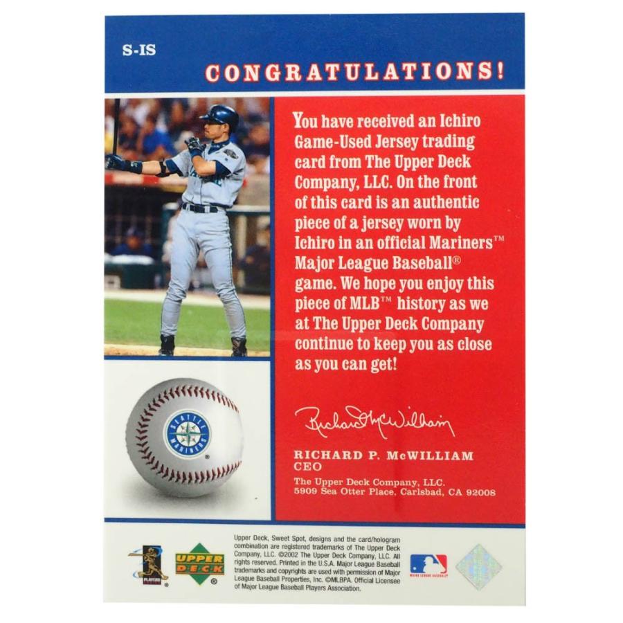 MLB イチロー シアトル・マリナーズ トレーディングカード/スポーツカード Sweet Spot 2002 Ichiro #S-IS Upper Deck｜selection-j｜02