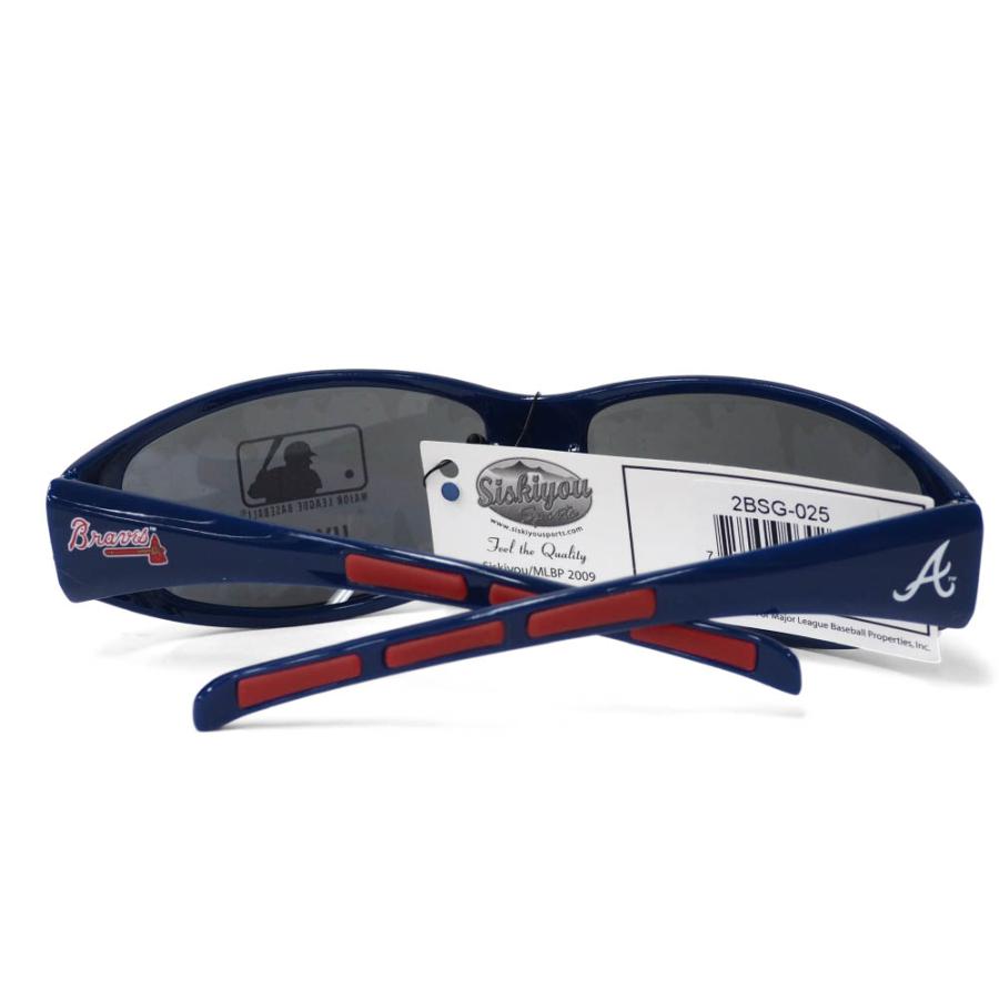 MLB アトランタ・ブレーブス 3 Dot Wrap Sunglasses with Microfiber Bag サングラス