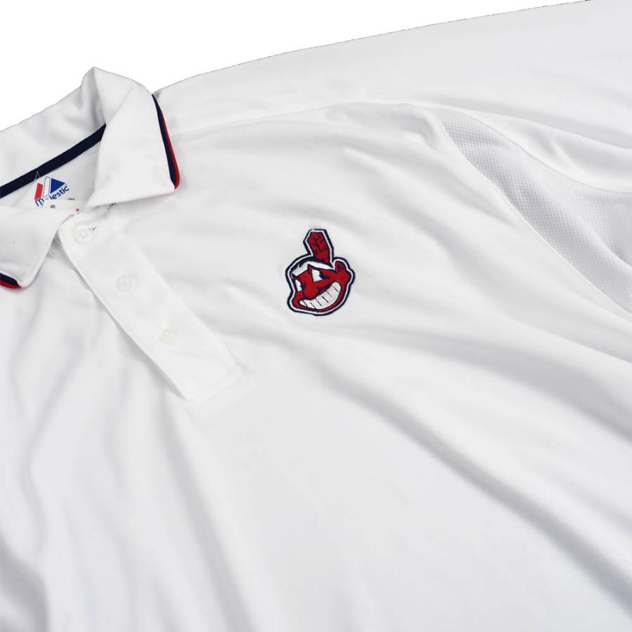 MLB インディアンズ　ワフー酋長　人気デザイン　刺繍ロゴ　半袖　ポロシャツ 90s USA製 MLB インディアンズ ワフー酋長 Tシャツ Indians