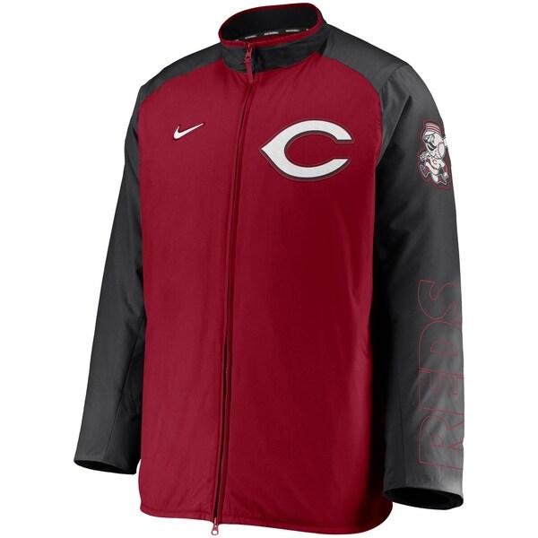 MLB シンシナティ・レッズ ジャケット/アウター Authentic Collection Dugout Full-Zip Jacket ナイキ/Nike レッド/ブラック【nkac】 | NIKE | 01