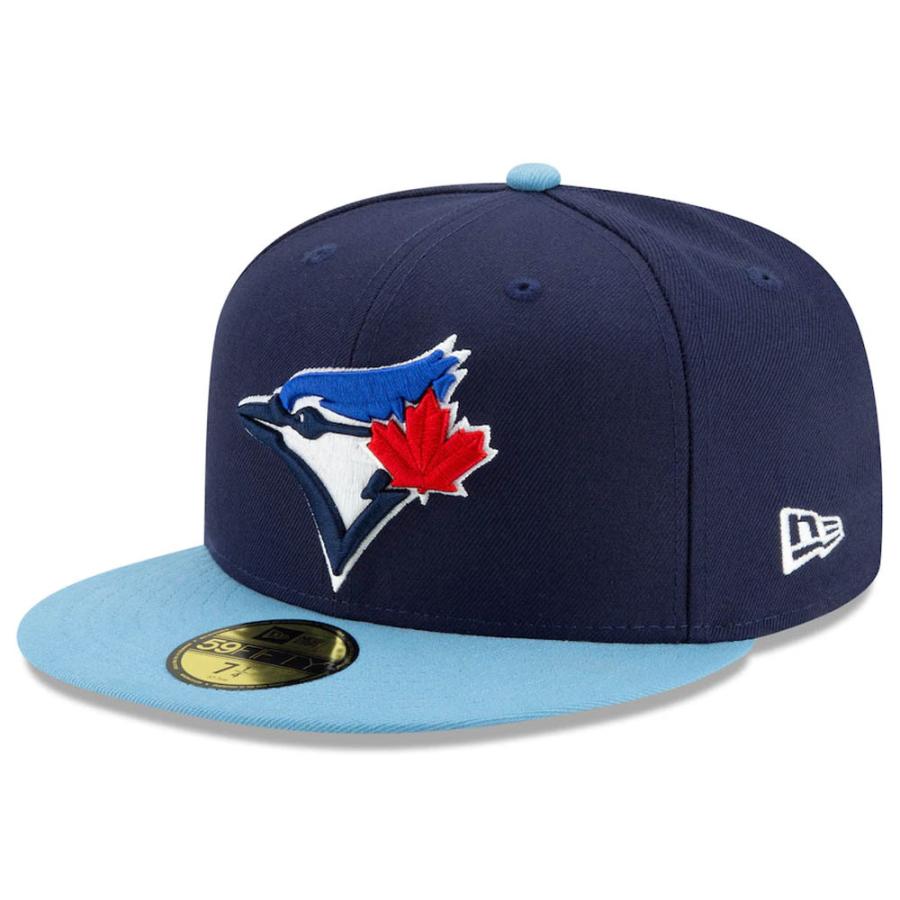 ブルージェイズ キャップ 帽子 MLB ニューエラ New Era 59FIFTY 選手着用仕様 オルタネート4 ネイビー ライトブルー