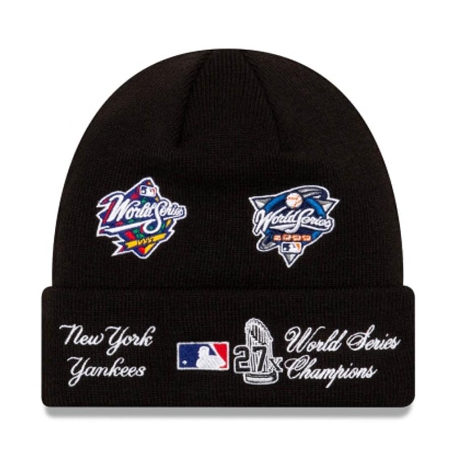 新品！ニューエラ newera ニットキャップ MLB ブラック NEW ERA ヤンキース ニットキャップ ニット帽 MLB ニューエラ