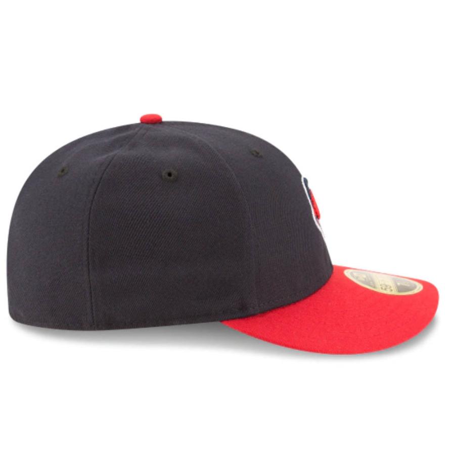 インディアンス キャップ 帽子 MLB ワフー酋長 ニューエラ New Era 59FIFTY オンフィールド ロープロファイル ネイビー｜selection-j｜04