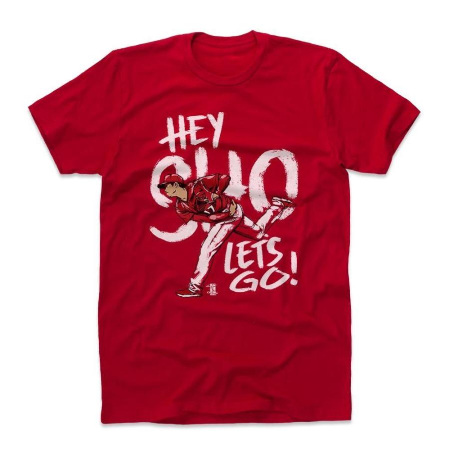 大谷翔平 Tシャツ MLB エンゼルス Hey Sho W T-shirts 500Level レッド｜selection-j