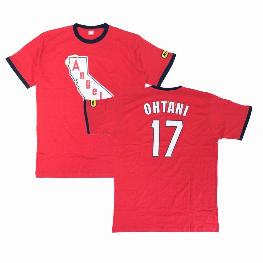 MLB 大谷翔平 エンゼルス Tシャツ ヴィンテージ クラシック SGA レッド