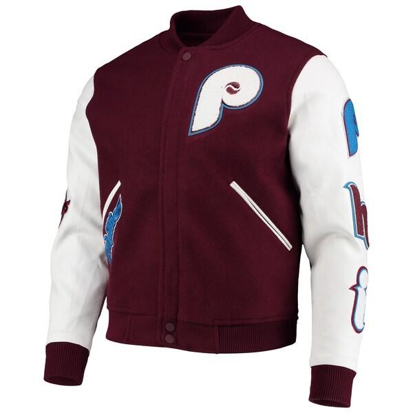 MLB フィリーズ スタジャン Varsity Logo ジャケット フルジップ 