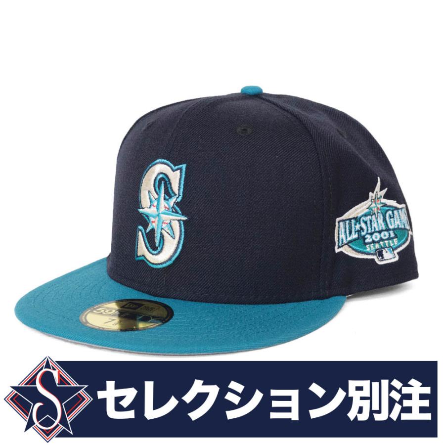 MLB マリナーズ キャップ 2001 All-Star Game オールスターゲーム 別注 59FIFTY Fitted Hat ニューエラ/New Era ネイビー｜selection-j