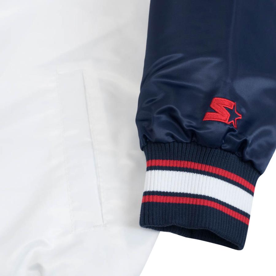 MLB エンゼルス ジャケット 2トーンアーム サテン スタジャン