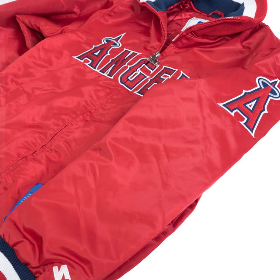 エンゼルスジャンパー MLB エンゼルス ジャケット Quilt Lined サテン スタジャン