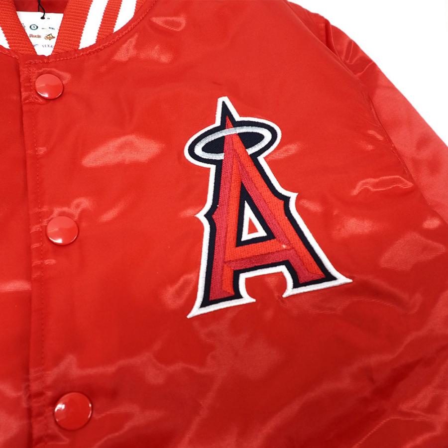 【Majestic 】MLB エンゼルス　スタジャン MAJESTIC MLB エンゼルス スタジャン サテン ジャケット 日本版