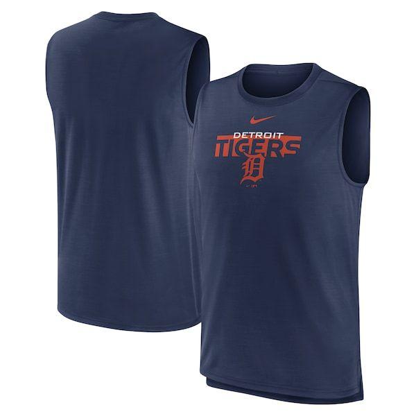 MLB タイガース タンクトップ/ノースリーブ Knockout Stack Exceed Muscle Tank Top ナイキ/Nike ネイビー｜selection-j