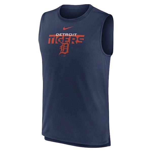 MLB タイガース タンクトップ/ノースリーブ Knockout Stack Exceed Muscle Tank Top ナイキ/Nike ネイビー｜selection-j｜02