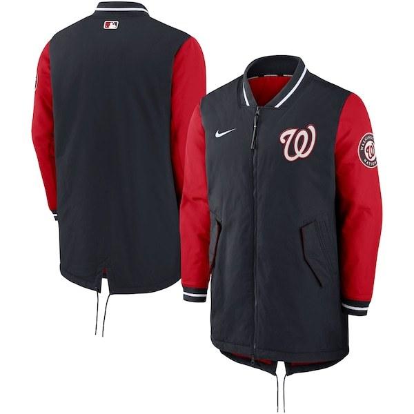 MLB ナショナルズ ジャケット 2022 選手着用 オーセンティックコレクション ダグアウト Jacket ナイキ/Nike Picth Blue/Sport Red｜selection-j