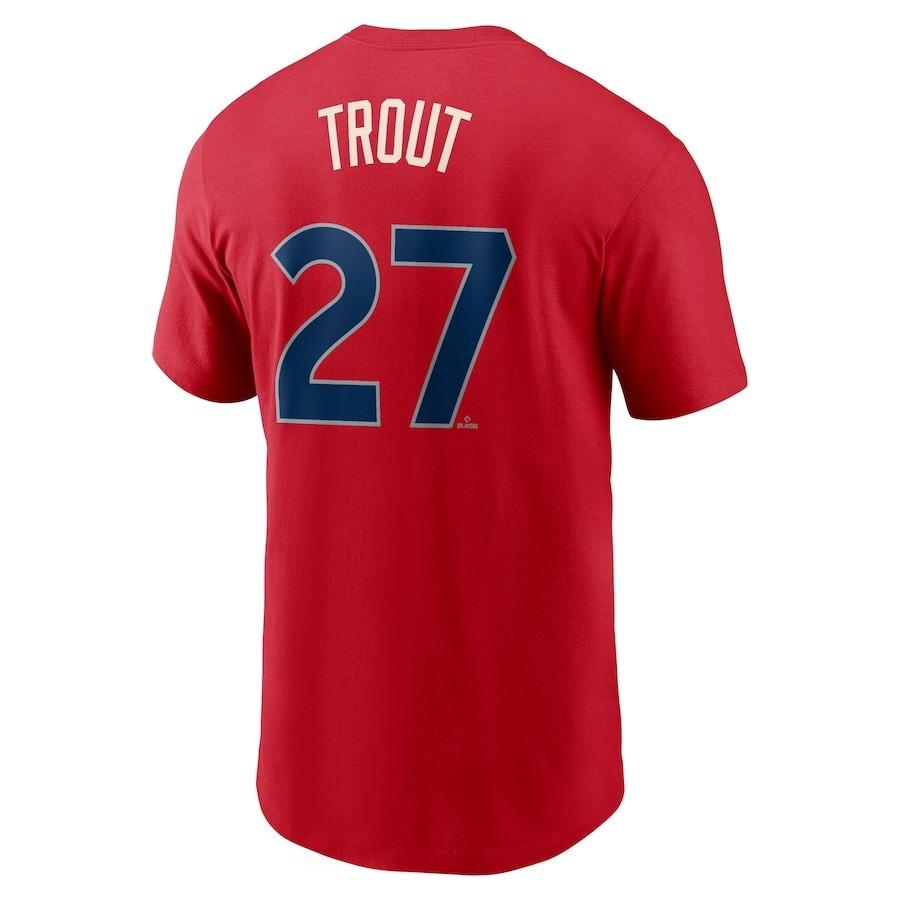 MLB マイク・トラウト エンゼルス Tシャツ 2022 シティーコネクト City Connect ネーム＆ナンバー ナイキ/Nike レッド｜selection-j｜03