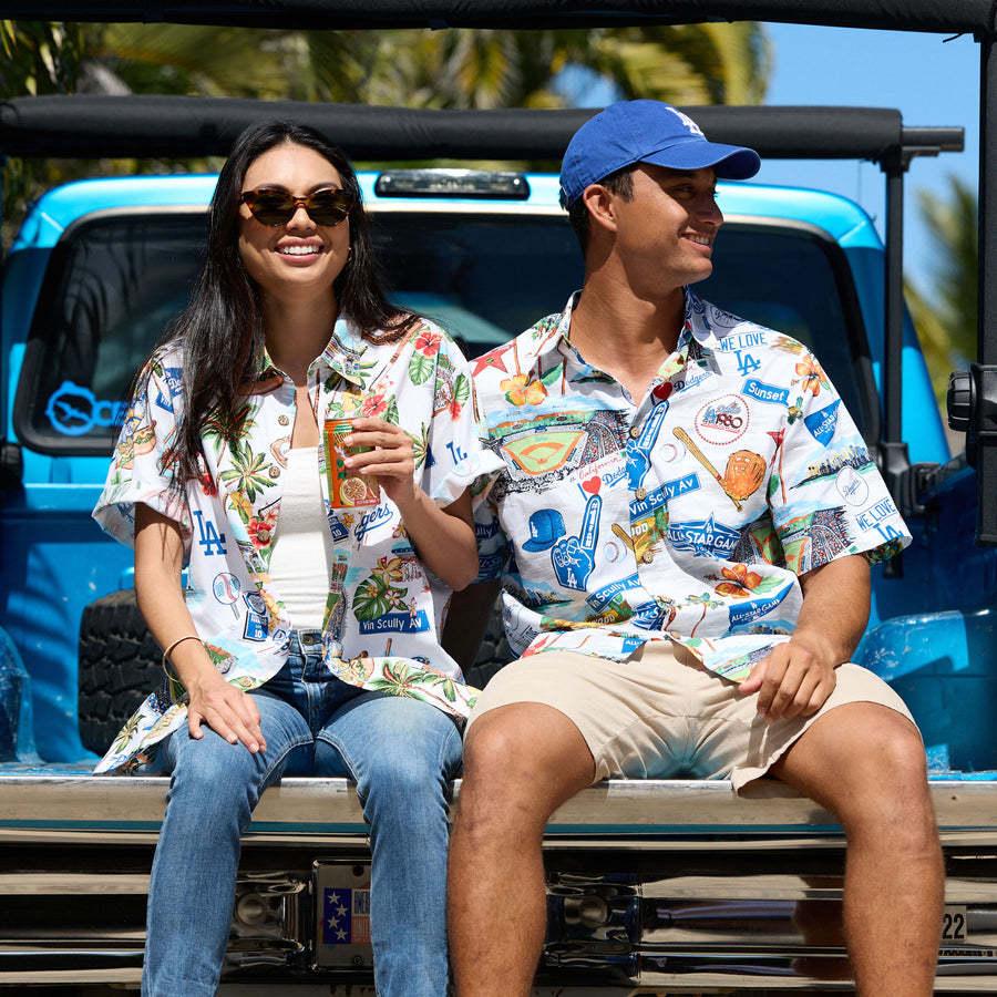 MLB ドジャース アロハシャツ ハワイアン Scenic Aloha Shirt MLB ドジャース アロハシャツ ハワイアン Scenic Aloha Shirt