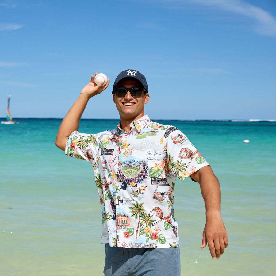 MLB ヤンキース アロハシャツ ハワイアン Scenic Aloha Shirt レインスプーナー Reyn Spooner｜selection-j｜03