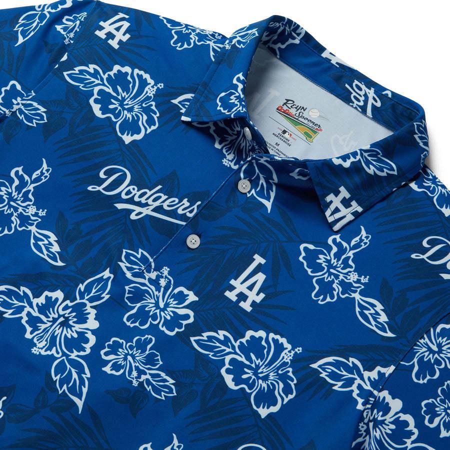 MLB ドジャース ポロシャツ ハワイアン PUA PERFORMANCE POLO レインスプーナー Reyn Spooner ブルー_1
