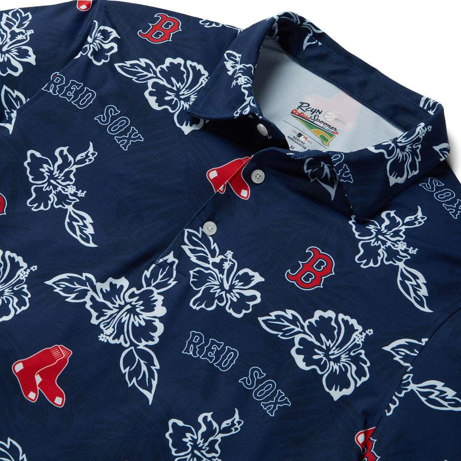 業務用卸値 MLB レッドソックス ポロシャツ ハワイアン PUA PERFORMANCE POLO レインスプーナー Reyn Spooner ネイビー