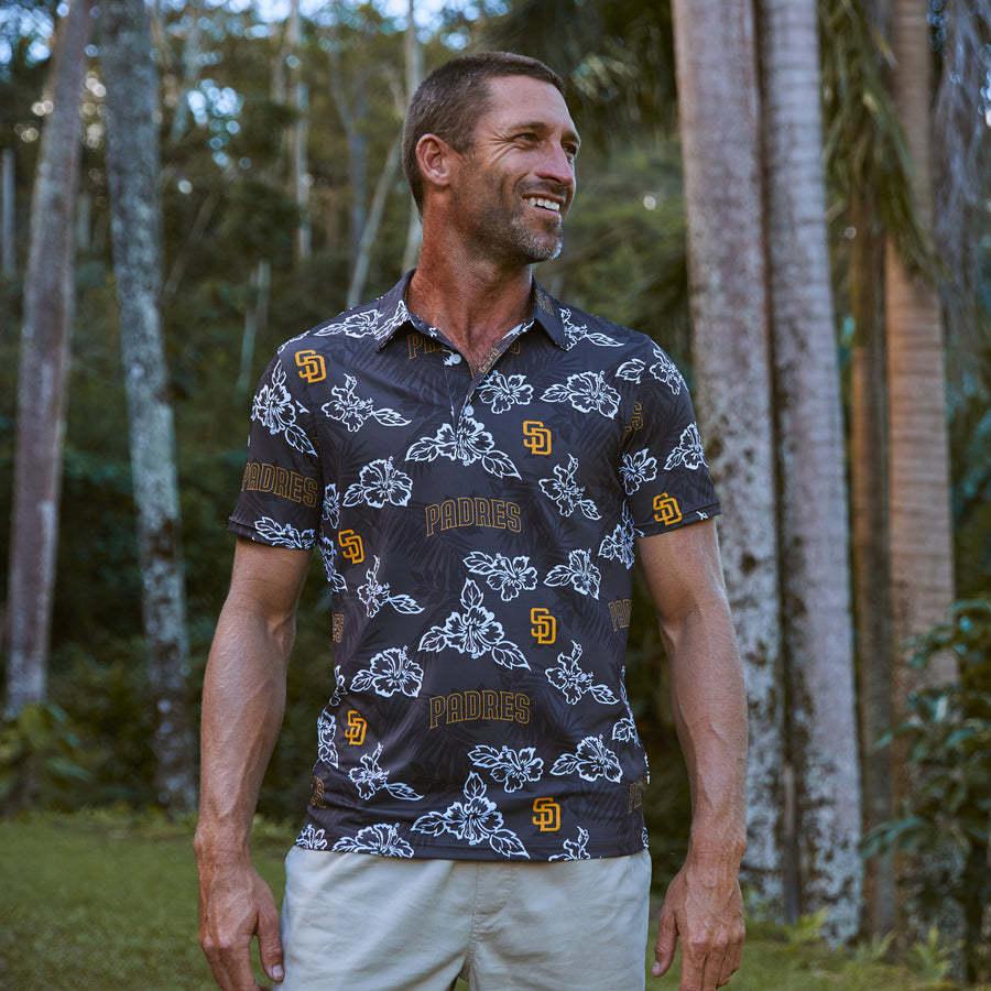 MLB パドレス ポロシャツ ハワイアン PUA PERFORMANCE POLO レインスプーナー Reyn Spooner ブラウン_2