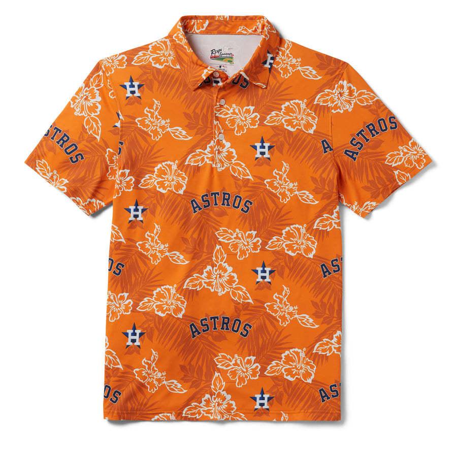 店舗安い MLB アストロズ ポロシャツ ハワイアン PUA PERFORMANCE POLO レインスプーナー Reyn Spooner オレンジ