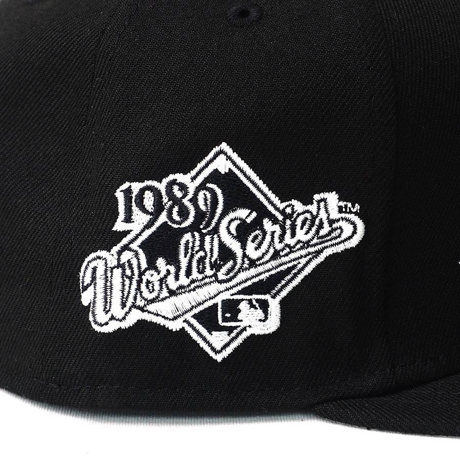 MLB アスレチックス キャップ 59FIFTY サイドパッチアップ Black Cap ニューエラ/New Era ワールドシリーズ1989 ブラック｜selection-j｜03