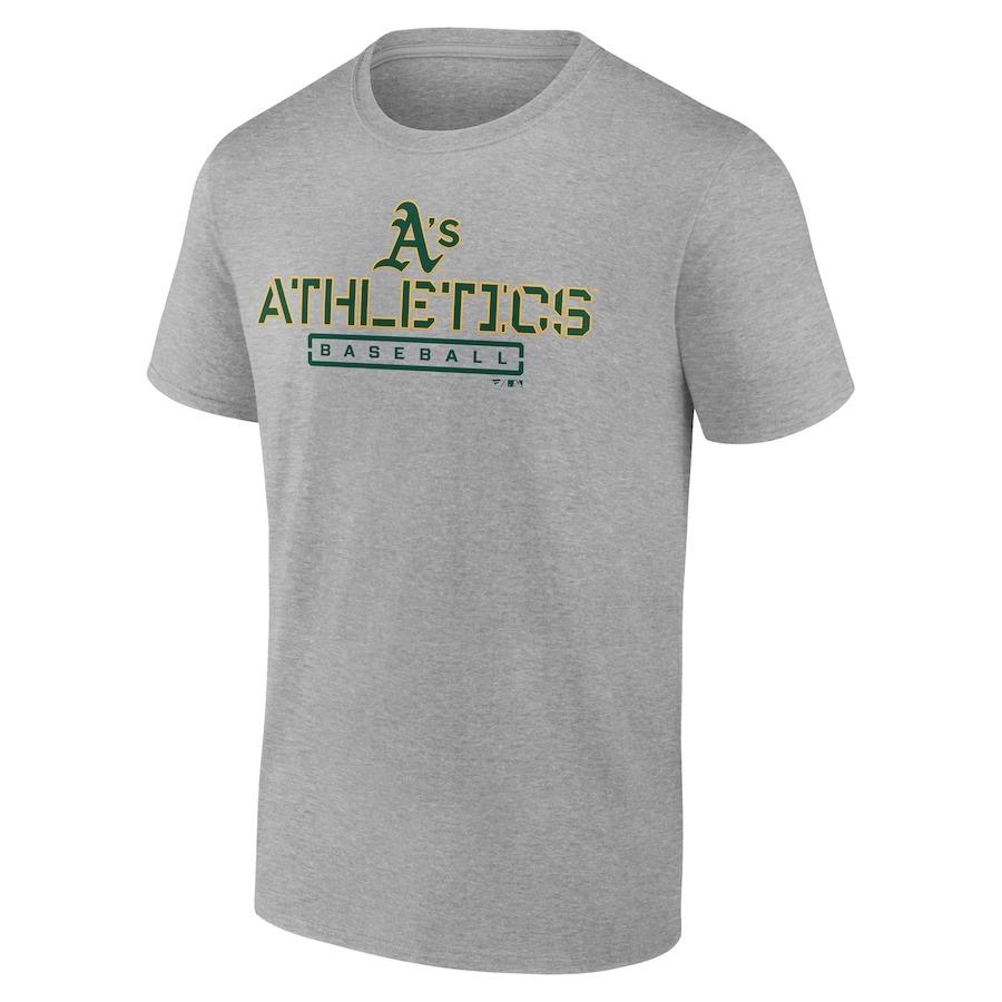MLB 藤浪晋太郎 アスレチックス Tシャツ Evanston Stencil T-Shirt Fanatics ヘザーグレー｜selection-j｜02