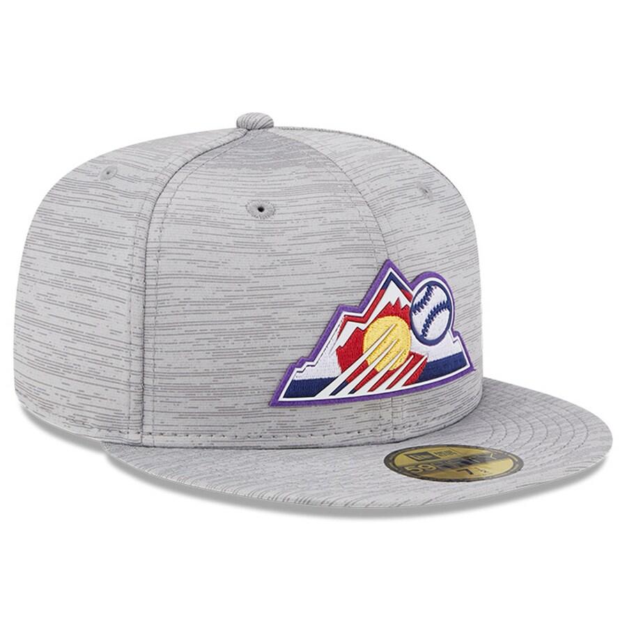 MLB ロッキーズ キャップ 2023 クラブハウス Clubhouse 59FIFTY Fitted ニューエラ/New Era グレー｜selection-j｜03