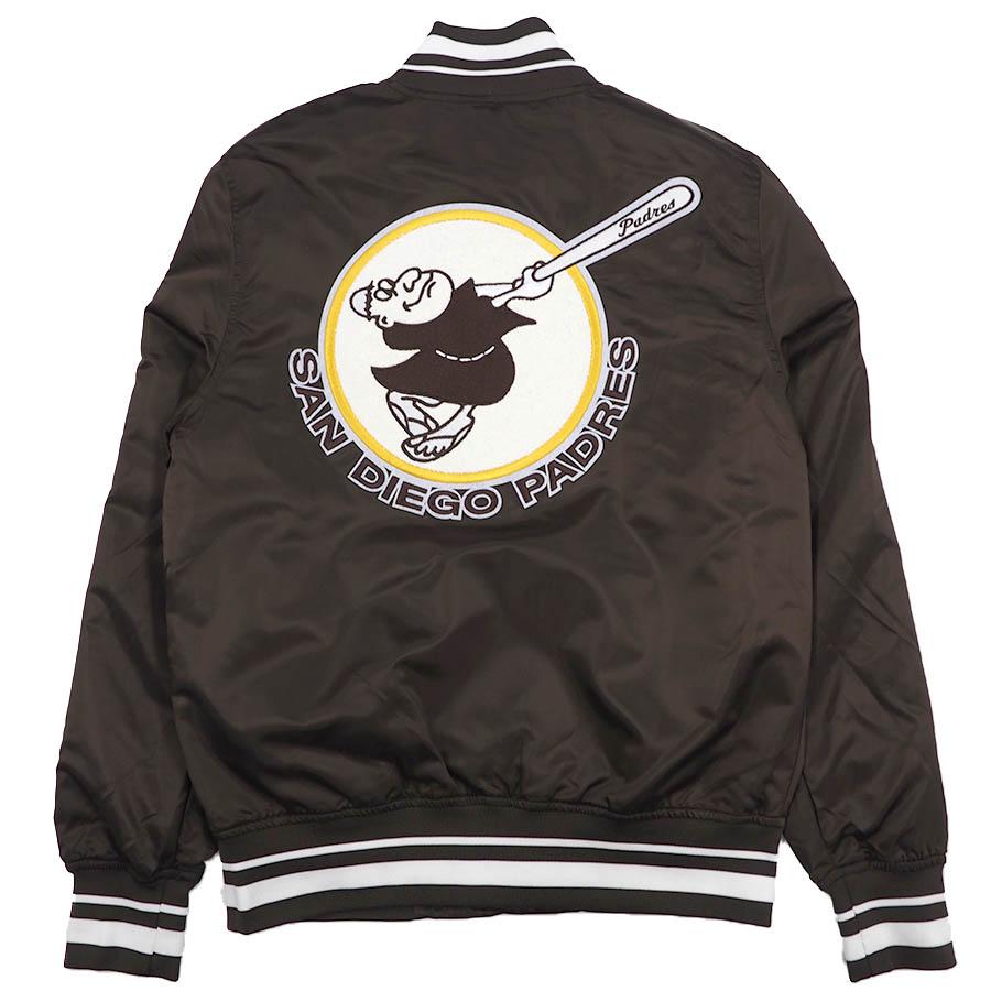MLB パドレス スタジャン サテン レトロクラシック ジャケット バー