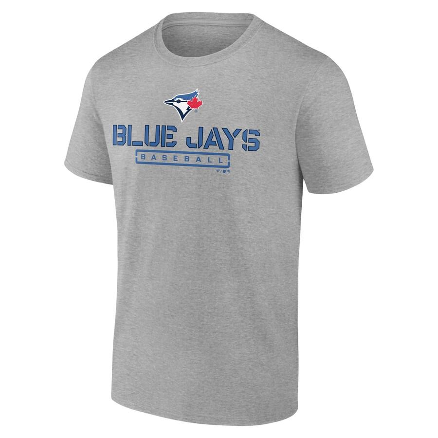 MLB 菊池雄星 ブルージェイズ Tシャツ Evanston Stencil T-Shirt Fanatics Branded ヘザーグレー｜selection-j｜02
