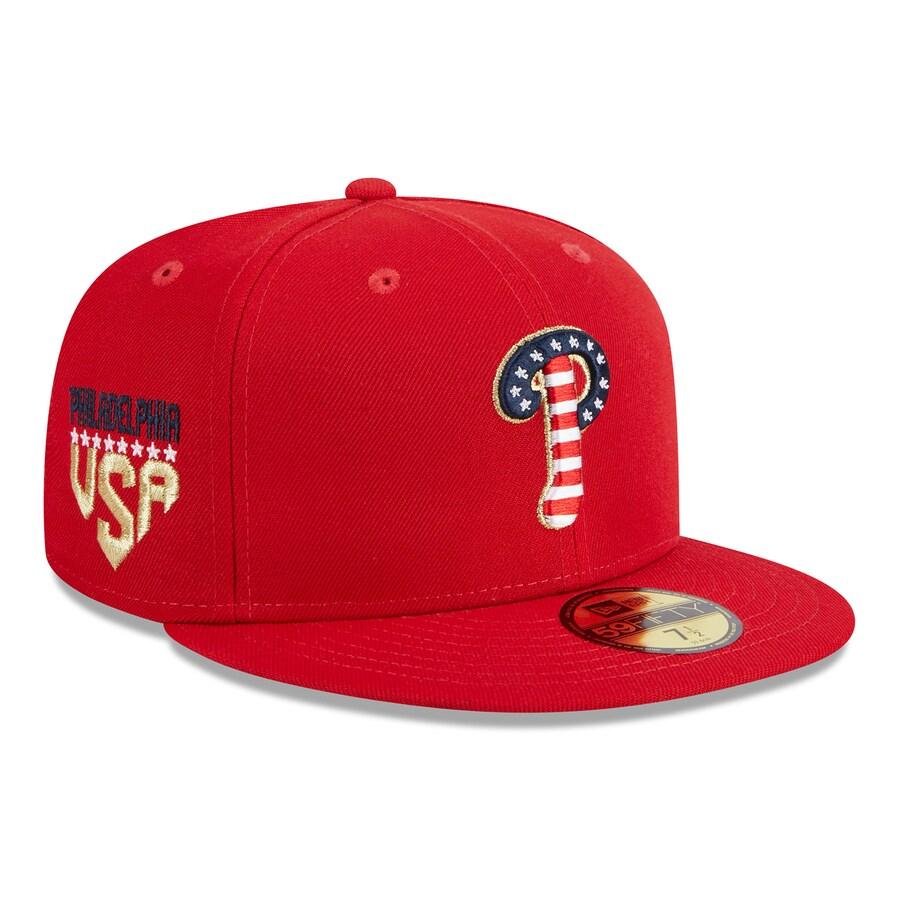 MLB フィリーズ キャップ 2023 独立記念日 4th of July 59FIFTY Fitted ニューエラ/New Era レッド mlb230615jfa14MLB.NBA