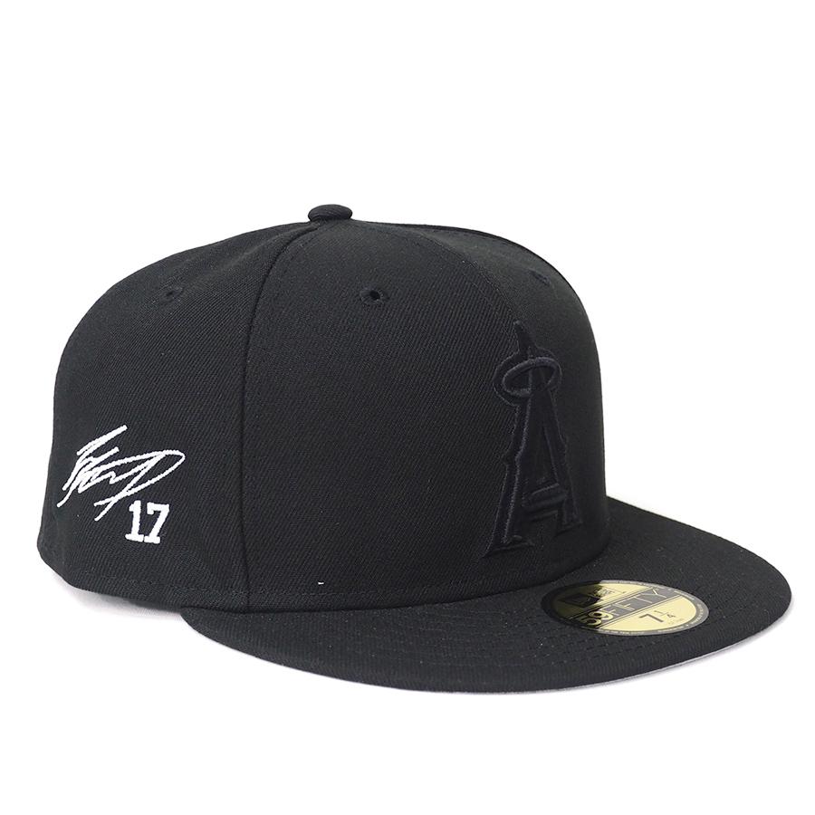 MLB 大谷翔平 エンゼルス キャップ Black on Black 59FIFTY Fitted Cap