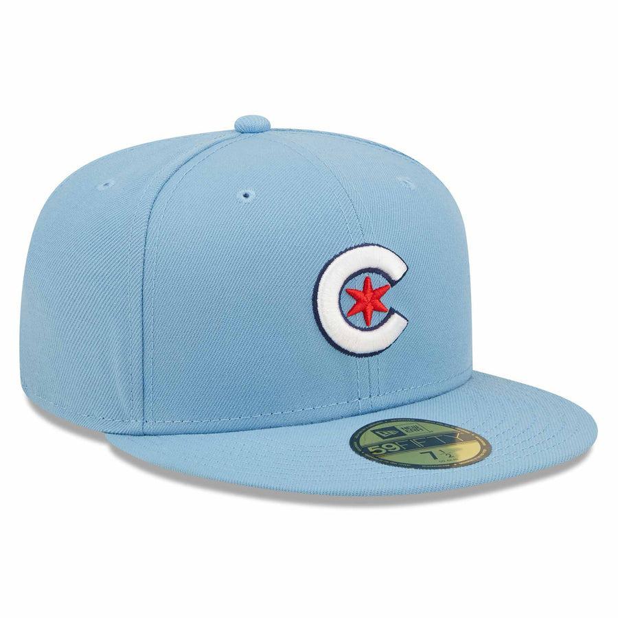 MLB カブス キャップ 2021 シティーコネクト 59FIFTY Fitted Hat  ニューエラ/New Era ライトブルー｜selection-j｜03