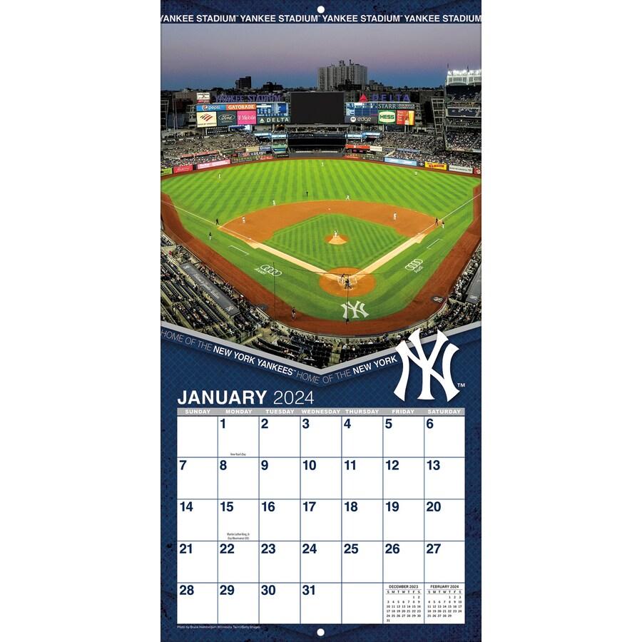 MLB ヤンキース カレンダー 2024 Yankee Stadium 壁掛け Wall Calendar Turner MLB.NBA