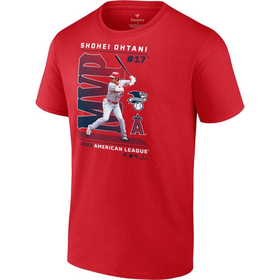 MLB 大谷翔平 エンゼルス Tシャツ 2023 ア・リーグ MVP T-Shirt US版 Fanatics レッド【231118MVP】｜selection-j｜03