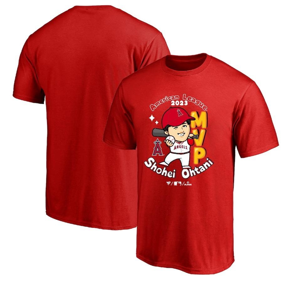 MLB 大谷翔平 エンゼルス Tシャツ 2023 AL MVP受賞記念 Tee イラスト