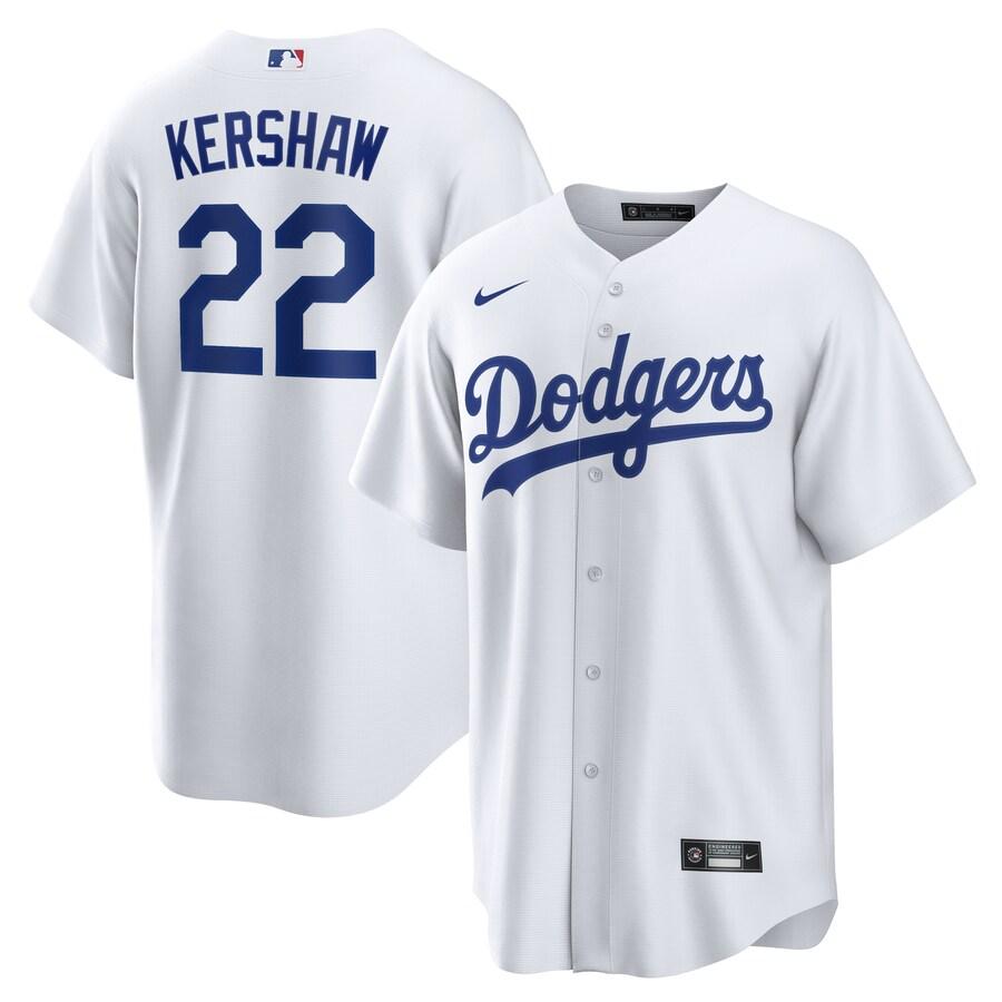 ドジャース　カーショー　ホーム白ユニ　レプリカ　メンズ　サイズL NIKE（ナイキ） MLB クレイトン・カーショー ドジャース ユニフォーム