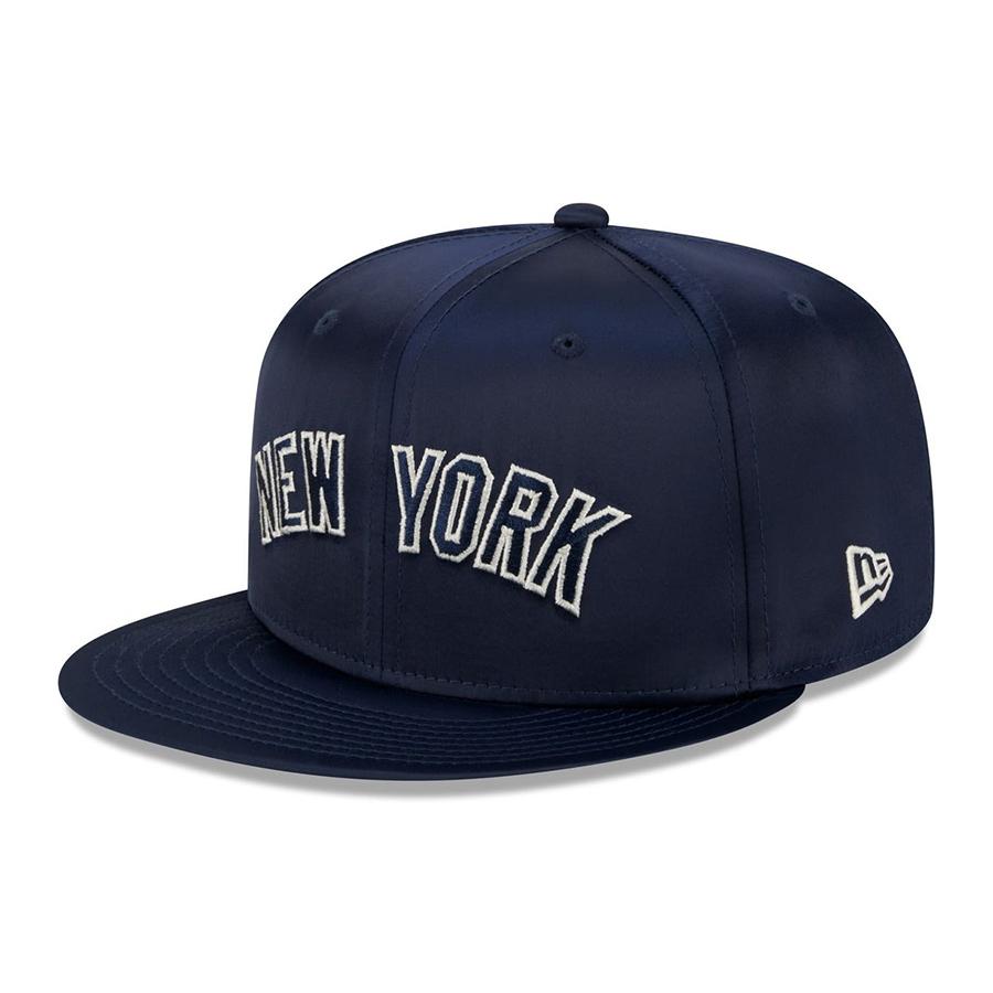 MLB ヤンキース キャップ Satin Script Snapback Cap ニューエラ/New Era ネイビー｜selection-j｜02