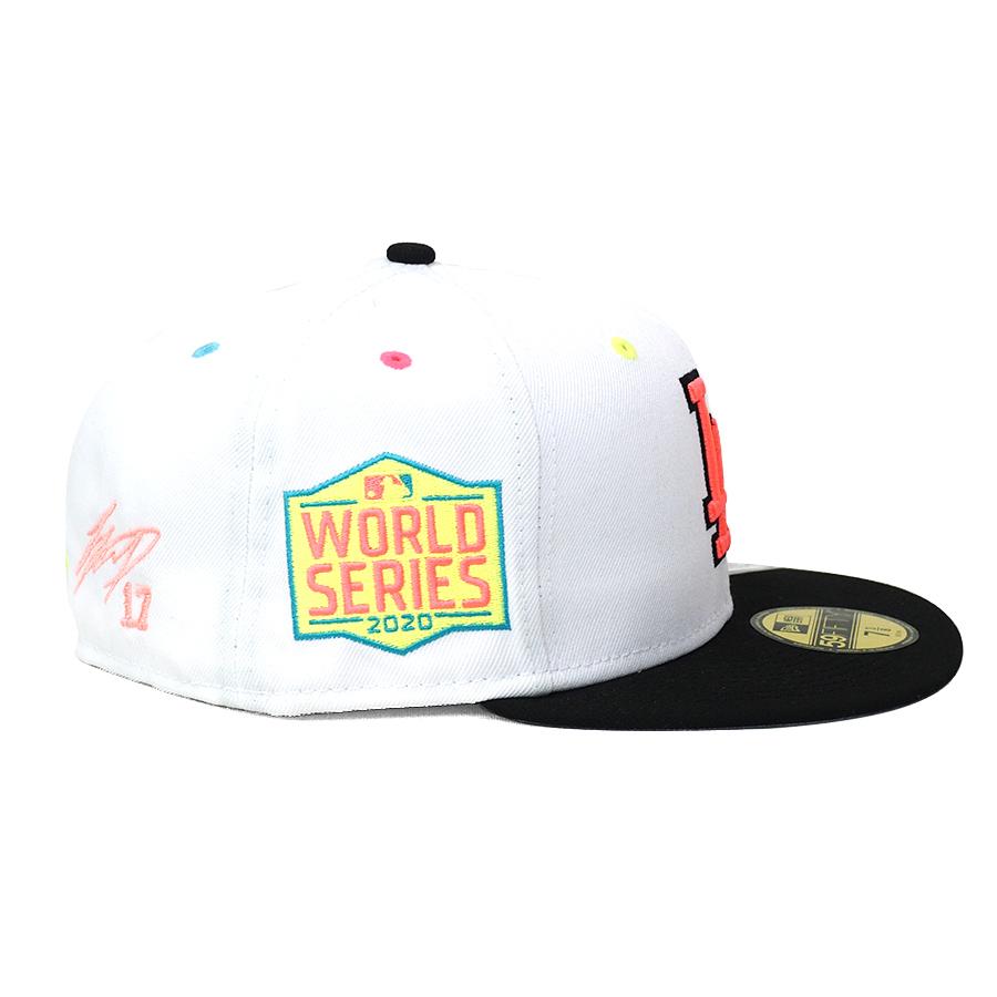 MLB 大谷翔平 ドジャース キャップ ピンクサイン サイン刺繍 2020 World Series Champions 59FIFTY (Pink Player Sign) ニューエラ/New Era ホワイト｜selection-j｜03