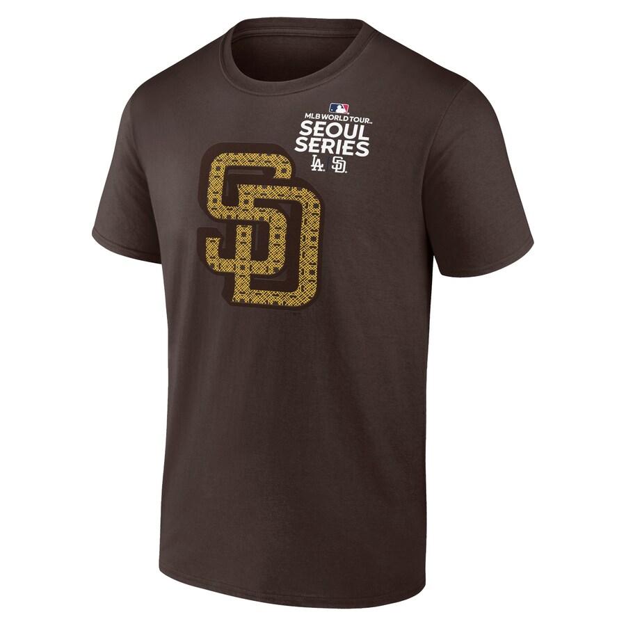 MLB パドレス Tシャツ 2024 MLB World Tour ソウルシリーズ T-Shirt Fanatics Branded ブラウン｜selection-j｜02