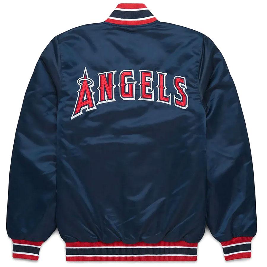 MLB エンゼルス ジャケット アウター サテンジャケット Satin